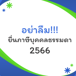 ยื่นภาษีบุคคลธรรมดา2566